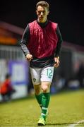 11 October 2019; Harvey Neville of Republic of Ireland warms up during the Under-19 International Friendly match between Republic of Ireland and Denmark at The Showgrounds in Sligo. Photo by Sam Barnes/Sportsfile