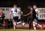 11 October 2019; Andre Wright of Bohemians scores his side's second goal during the SSE Airtricity League Premier Division match between Bohemians and Dundalk at Dalymount Park in Dublin. Photo by Eóin Noonan/Sportsfile