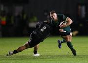 11 October 2019; Peter Robb of Connacht takes on Richard Hibbard of Dragons during the Guinness PRO14 Round 3 match between Dragons and Connacht at Rodney Parade in Newport, Wales. Photo by Gareth Everett/Sportsfile