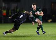 11 October 2019; Peter Robb of Connacht takes on Richard Hibbard of Dragons during the Guinness PRO14 Round 3 match between Dragons and Connacht at Rodney Parade in Newport, Wales. Photo by Gareth Everett/Sportsfile