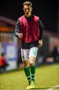 11 October 2019; Harvey Neville of Republic of Ireland warms up during the Under-19 International Friendly match between Republic of Ireland and Denmark at The Showgrounds in Sligo. Photo by Sam Barnes/Sportsfile