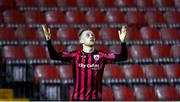 11 October 2019; Dean Byrne of Longford Town reacts after a missed chance during the SSE Airtricity League First Division Promotion / Relegation Play-Off Series Second Leg match between Longford Town and Cabinteely at City Calling Stadium in Longford.     Photo by Piaras Ó Mídheach/Sportsfile