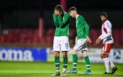11 October 2019; Barry Coffey of Republic of Ireland reacts to a missed chance during the Under-19 International Friendly match between Republic of Ireland and Denmark at The Showgrounds in Sligo. Photo by Sam Barnes/Sportsfile