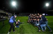 11 October 2019; The Leinster Under 18 team lap of honour at the Guinness PRO14 Round 3 match between Leinster and Edinburgh at the RDS Arena in Dublin. Photo by Ramsey Cardy/Sportsfile