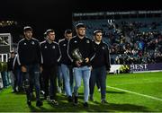 11 October 2019; The Leinster Under 18 team lap of honour at the Guinness PRO14 Round 3 match between Leinster and Edinburgh at the RDS Arena in Dublin. Photo by Ramsey Cardy/Sportsfile