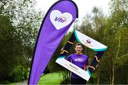 12 October 2019; Vhi ambassador and Olympian David Gillick pictured at the Monaghan Town parkrun, Rossmore Forest Park, Gortnakeegan, Monaghan, where Vhi hosted a special event to celebrate their partnership with parkrun Ireland. Vhi ambassador and Olympian David Gillick was on hand to lead the warm up for parkrun participants before completing the 5km free event. Parkrunners enjoyed refreshments post event at the Vhi Rehydrate, Relax, Refuel and Reward areas. parkrun in partnership with Vhi support local communities in organising free, weekly, timed 5k runs every Saturday at 9.30am. To register for a parkrun near you visit www.parkrun.ie. Photo by Piaras Ó Mídheach/Sportsfile