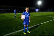 11 October 2019; Matchday mascot 8 year old Robert Slattery, from Terenure, Dublin, ahead of the Guinness PRO14 Round 3 match between Leinster and Edinburgh at the RDS Arena in Dublin. Photo by Ramsey Cardy/Sportsfile