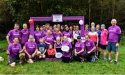 12 October 2019; Attendees at the Monaghan Town parkrun, Rossmore Forest Park, Gortnakeegan, Monaghan, where Vhi hosted a special event to celebrate their partnership with parkrun Ireland. Vhi ambassador and Olympian David Gillick was on hand to lead the warm up for parkrun participants before completing the 5km free event. Parkrunners enjoyed refreshments post event at the Vhi Rehydrate, Relax, Refuel and Reward areas. parkrun in partnership with Vhi support local communities in organising free, weekly, timed 5k runs every Saturday at 9.30am. To register for a parkrun near you visit www.parkrun.ie. Photo by Piaras Ó Mídheach/Sportsfile