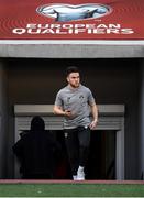 12 October 2019; Aaron Connolly of Republic of Ireland arrives prior to the UEFA EURO2020 Qualifier match between Georgia and Republic of Ireland at the Boris Paichadze Erovnuli Stadium in Tbilisi, Georgia. Photo by Stephen McCarthy/Sportsfile