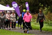 12 October 2019; Attendees at the Monaghan Town parkrun, Rossmore Forest Park, Gortnakeegan, Monaghan, where Vhi hosted a special event to celebrate their partnership with parkrun Ireland. Vhi ambassador and Olympian David Gillick was on hand to lead the warm up for parkrun participants before completing the 5km free event. Parkrunners enjoyed refreshments post event at the Vhi Rehydrate, Relax, Refuel and Reward areas. parkrun in partnership with Vhi support local communities in organising free, weekly, timed 5k runs every Saturday at 9.30am. To register for a parkrun near you visit www.parkrun.ie. Photo by Piaras Ó Mídheach/Sportsfile