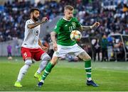 12 October 2019; James McClean of Republic of Ireland in action against Tornike Okriashvili of Georgia during the UEFA EURO2020 Qualifier match between Georgia and Republic of Ireland at the Boris Paichadze Erovnuli Stadium in Tbilisi, Georgia. Photo by Stephen McCarthy/Sportsfile