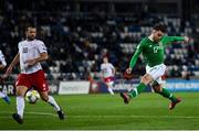 12 October 2019; Aaron Connolly of Republic of Ireland takes a shot on goal during the UEFA EURO2020 Qualifier match between Georgia and Republic of Ireland at the Boris Paichadze Erovnuli Stadium in Tbilisi, Georgia. Photo by Stephen McCarthy/Sportsfile