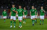 12 October 2019; Republic of Ireland players after the UEFA EURO2020 Qualifier match between Georgia and Republic of Ireland at the Boris Paichadze Erovnuli Stadium in Tbilisi, Georgia. Photo by Stephen McCarthy/Sportsfile