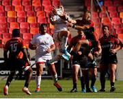 12 October 2019; Craig Gilroy of Ulster takes the ball in the air during the Guinness PRO14 Round 3 match between Isuzu Southern Kings and Ulster at Nelson Mandela Bay Stadium in Port Elizabeth, South Africa. Photo by Michael Sheehan/Sportsfile
