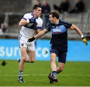 12 October 2019; Diarmuid Connolly of St Vincents in action against Chris Guckian of St Judes during the Dublin County Senior Club Football Championship Quarter-Final match between St Judes and St Vincents at Parnell Park in Dublin. Photo by Matt Browne/Sportsfile