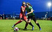 12 October 2019; Derbhaile Beirne of Peamount United in action against Jess Gargan of Shelbourne during the Só Hotels Women’s National League match between Peamount United and Shelbourne at PRL Park, Greenogue, Co. Dublin. Photo by Sam Barnes/Sportsfile