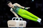 12 October 2019; Rhys McClenaghan of Ireland competing in the pommel-horse final during the 49th FIG Artistic Gymnastics World Championships at Stuttgart in Germany. Photo by Ricardo Bufolin/Sportsfile