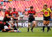 12 October 2019; JC Astle of the Southern Kings , left, passes to team-mate Josh Allderman during the Guinness PRO14 Round 3 match between Isuzu Southern Kings and Ulster at Nelson Mandela Bay Stadium in Port Elizabeth, South Africa. Photo by Michael Sheehan/Sportsfile