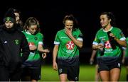 12 October 2019; Peamount United players from left, Eleanor Ryan Doyle, Aine O'Gorman and Niamh Farrelly, dejected following the Só Hotels Women’s National League match between Peamount United and Shelbourne at PRL Park, Greenogue, Co. Dublin. Photo by Sam Barnes/Sportsfile
