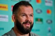 13 October 2019; Defence coach Andy Farrell during an Ireland Rugby press conference at the Grand Hyatt in Fukuoka, Japan. Photo by Brendan Moran/Sportsfile