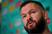 13 October 2019; Defence coach Andy Farrell during an Ireland Rugby press conference at the Grand Hyatt in Fukuoka, Japan. Photo by Brendan Moran/Sportsfile
