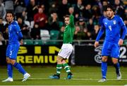 10 October 2019; Connor Ronan of Republic of Ireland reacts to a missed chance during the UEFA European U21 Championship Qualifier Group 1 match between Republic of Ireland and Italy at Tallaght Stadium in Tallaght, Dublin. Photo by Sam Barnes/Sportsfile