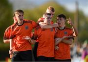 13 October 2019; Robbie Mahon of Bohemians celebrates after scoring his side's first goal with team-mates during the SSE Airtricity League - U17 Mark Farren Cup Final match between Kerry and Bohemians at Mounthawk Park in Tralee, Kerry. Photo by Harry Murphy/Sportsfile