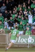 13 October 2019; The Killeshin substitutes and surrounding supporters react to a decision during the Laois County Senior Club Football Championship Final match between Portlaoise and Killeshin at O’Moore Park in Portlaoise, Laois. Photo by David Fitzgerald/Sportsfile