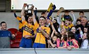 13 October 2019; Sixmilebridge joint captains Seadna Morey and Noel Purcell lift the cup after the Clare County Senior Club Hurling Championship Final match between Cratloe and Sixmilebridge at Cusack Park in Ennis, Clare. Photo by Diarmuid Greene/Sportsfile