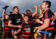 13 October 2019; Ballygunner players, from left, Stephen O'Keeffe, Conor Sheahan, and Wayne Hutchinson celebrate after the Waterford County Senior Club Hurling Championship Final match between Ballygunner and De La Salle at Walsh Park in Waterford. Photo by Piaras Ó Mídheach/Sportsfile