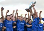 13 October 2019; Leinster A captain Charlie Ryan lifts the cup following their victory in the Celtic Cup Final match between Leinster A and Ulster A at Energia Park in Donnybrook, Dublin. Photo by Ramsey Cardy/Sportsfile