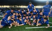 13 October 2019; The Leinster A team celebrate with the cup following their victory in the Celtic Cup Final match between Leinster A and Ulster A at Energia Park in Donnybrook, Dublin. Photo by Ramsey Cardy/Sportsfile