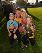 13 October 2019; Niall Gilligan of Sixmilebridge celebrates with his children Michael, aged 5, Ellie, aged 3, and Anna, aged 8, after the Clare County Senior Club Hurling Championship Final match between Cratloe and Sixmilebridge at Cusack Park in Ennis, Clare. Photo by Diarmuid Greene/Sportsfile