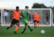 13 October 2019; Precious Omochere of Bohemians in action against Kian Clancy of Kerry during the SSE Airtricity League - U17 Mark Farren Cup Final match between Kerry and Bohemians at Mounthawk Park in Tralee, Kerry. Photo by Harry Murphy/Sportsfile