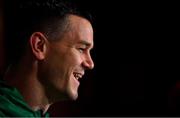 14 October 2019; Jonathan Sexton during an Ireland Rugby press conference at the Grand Hyatt in Fukuoka, Japan. Photo by Brendan Moran/Sportsfile