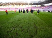14 October 2019; A general view of the Stade de Genève pitch during a Switzerland training session at Stade de Genève in Geneva, Switzerland. Photo by Stephen McCarthy/Sportsfile