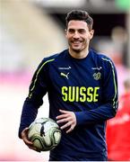 14 October 2019; Fabian Schär during a Switzerland training session at Stade de Genève in Geneva, Switzerland. Photo by Seb Daly/Sportsfile