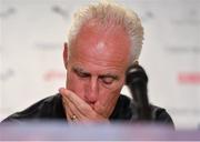 14 October 2019; Republic of Ireland manager Mick McCarthy during a Republic of Ireland press conference at Stade de Genève in Geneva, Switzerland. Photo by Seb Daly/Sportsfile