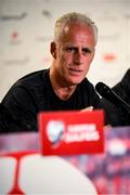 14 October 2019; Republic of Ireland manager Mick McCarthy during a press conference at Stade de Genève in Geneva, Switzerland. Photo by Stephen McCarthy/Sportsfile