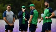 15 October 2019; IRFU Performance Director David Nucifora, left, with the Ireland coaching group, from 2nd left, head coach Joe Schmidt, scrum coach Greg Feek and defence coach Andy Farrell during Ireland Rugby squad training in Arcs Urayasu Park in Urayasu, Aichi, Japan. Photo by Brendan Moran/Sportsfile