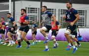 15 October 2019; Peter O'Mahony, centre, with Andrew Porter and Tadhg Beirne during Ireland Rugby squad training in Arcs Urayasu Park in Urayasu, Aichi, Japan. Photo by Brendan Moran/Sportsfile