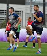 15 October 2019; Peter O'Mahony, left, and Tadhg Beirne during Ireland Rugby squad training in Arcs Urayasu Park in Urayasu, Aichi, Japan. Photo by Brendan Moran/Sportsfile