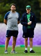 15 October 2019; IRFU Performance Director David Nucifora, left, and head coach Joe Schmidt during Ireland Rugby squad training in Arcs Urayasu Park in Urayasu, Aichi, Japan. Photo by Brendan Moran/Sportsfile