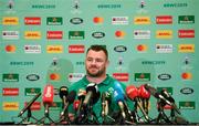 15 October 2019; Cian Healy during an Ireland Rugby press conference in the Hilton Tokyo Bay Hotel in Urayasu, Chiba, Japan. Photo by Ramsey Cardy/Sportsfile