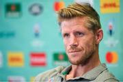 15 October 2019; Forwards coach Simon Easterby during an Ireland Rugby press conference in the Hilton Tokyo Bay Hotel in Urayasu, Chiba, Japan. Photo by Ramsey Cardy/Sportsfile