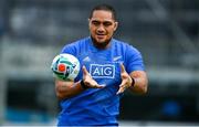 15 October 2019; Ofa Tu’ungafasi during a New Zealand All Blacks squad training session at Tatsuminomori Seaside Park in Tokyo, Japan. Photo by Brendan Moran/Sportsfile