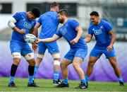 15 October 2019; Ardie Savea, left, and Dane Coles during a New Zealand All Blacks squad training session at Tatsuminomori Seaside Park in Tokyo, Japan. Photo by Brendan Moran/Sportsfile