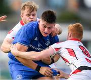 13 October 2019; Dan Sheehan of Leinster is tackled by Callum Reid and Nathan Doak of Ulster A during the Celtic Cup Final match between Leinster A and Ulster A at Energia Park in Donnybrook, Dublin. Photo by Ramsey Cardy/Sportsfile