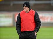 13 October 2019; Trillick manager Nigel Seaney   during the Tyrone County Senior Club Football Championship Final match between Errigal Ciaran and Trillick at Healy Park in Omagh, Tyrone. Photo by Oliver McVeigh/Sportsfile