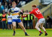 13 October 2019; Peter Harte of Errigal Ciaran in action against James Garrity of Trillick during the Tyrone County Senior Club Football Championship Final match between Errigal Ciaran and Trillick at Healy Park in Omagh, Tyrone. Photo by Oliver McVeigh/Sportsfile